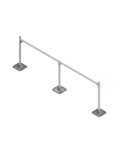 Опорная конструкция для горизонтальных прямоугольных воздуховодов и металлических лотков кабеленесущих систем TECHNORAPTOR STEELFOOT 3000х1000 HD КМ-профиль (KM-TR-STF-SSHRAD-3000-1000 HD) в Ростове-на-Дону Системы видеонаблюдения Pintop.ru