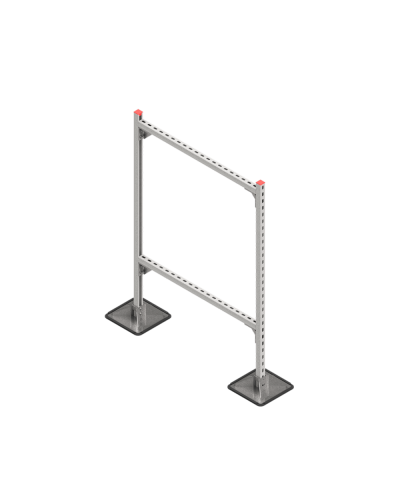Опорная конструкция для горизонтальных прямоугольных воздуховодов и металлических лотков кабеленесущих систем TECHNORAPTOR STEELFOOT 1000х1500 HD КМ-профиль (KM-TR-STF-SSHRAD-1000-1500 HD) в Ростове-на-Дону Системы видеонаблюдения Pintop.ru