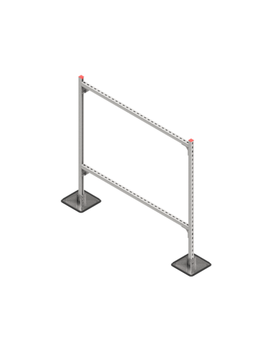 Опорная конструкция для горизонтальных прямоугольных воздуховодов и металлических лотков кабеленесущих систем TECHNORAPTOR STEELFOOT 1500х1500 КМ-профиль (KM-TR-STF-SSHRAD-1500-1500) в Ростове-на-Дону Системы видеонаблюдения Pintop.ru