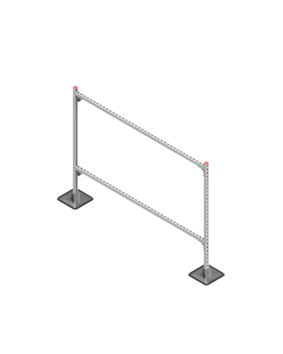 Опорная конструкция для горизонтальных прямоугольных воздуховодов и металлических лотков кабеленесущих систем TECHNORAPTOR STEELFOOT 2000х1500 КМ-профиль (KM-TR-STF-SSHRAD-2000-1500) в Ростове-на-Дону Системы видеонаблюдения Pintop.ru