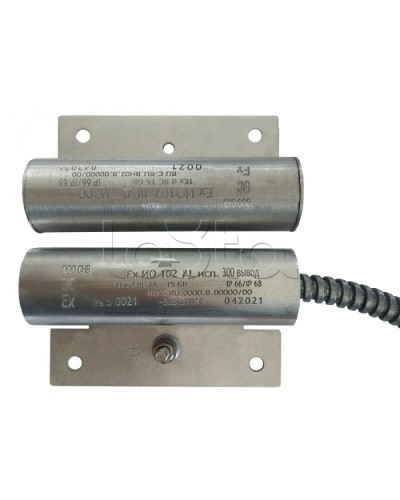 Извещатель охранный точечный магнитоконтактный взрывозащищённый Магнито-контакт Ех ИО102 Al исп.300 вывод с магнитом М-100 1Ex d IIC T6 Gb (кабель 3х0,75) в Ростове-на-Дону Извещатели охранные (Ex) Pintop.ru