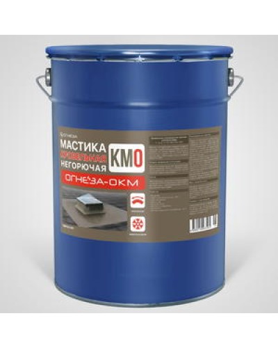 Мастика кровельная огнезащитная Огнеза «ОГНЕЗА-ОКМ», ведро 20 кг., цвет черный в Ростове-на-Дону Дополнительное оборудование пожаротушения Pintop.ru