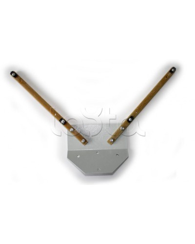 Узел с двумя стеклопластиковыми консолями для крепления двух блоковна плоскость заграждения, стены зданияили на другие электропроводные предметы Омега-микродизайн УКБ-22 в Ростове-на-Дону Кронштейны и планки для извещателей Pintop.ru