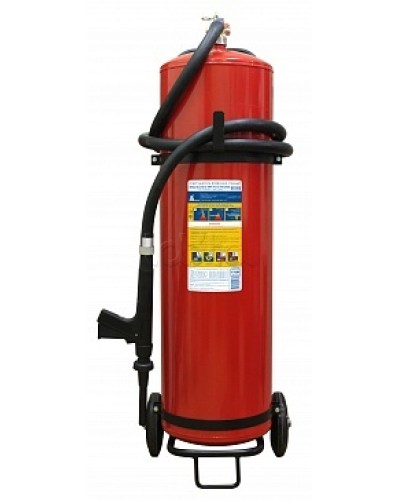 Огнетушитель ПОЖТЕХНИКА ОВП-80(з) МИГ летний (ФторПАВ) на съемн.тележке с перекр. стволом (баллон 100 л, ОТВ 80 л) в Ростове-на-Дону Огнетушители Pintop.ru
