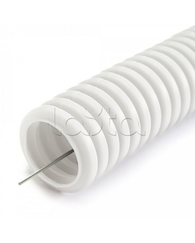 Труба гофр ПЛЛ легкая безгалогенная (HF) негорючая (НГ) белая с/з d16 мм (50м/уп) Промрукав (PR02.0329) в Ростове-на-Дону Труба гофрированная Pintop.ru