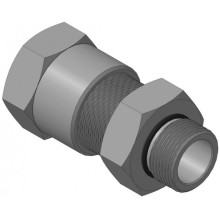 Кабельный ввод для бронированного кабеля с уплотнением внутренней оболочки кабеля резьбой G3/4, внешним диаметром кабеля D=18-22 мм и проходным диаметром кабеля d=8-12 мм Спектрон КВБ-22/12-Н-G3/4