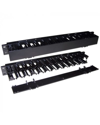 Кабельный органайзер 19 пластиковый, c крышкой, 1U LANMASTER (LAN-ORG/CVP-1U) в Ростове-на-Дону Кабельные органайзеры Pintop.ru