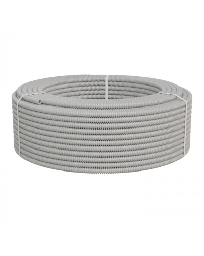 Труба ПНД-FRUF гофрир. тяжелая, с зондом, без галогена, трудногорючая, атмосферостойкая,цвет серый, диам. 16мм (100м) Экопласт (21116HFR-UF) в Ростове-на-Дону Труба гофрированная Pintop.ru