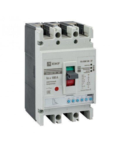 Выключатель автоматический ВА-99М 100/100А 3P 50кА с электронным расцепителем EKF PROxima (mccb99-100-100me) в Ростове-на-Дону Электротехническое оборудование Pintop.ru