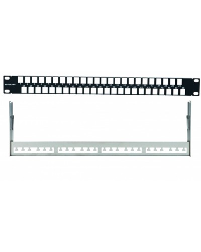 Наборная коммутационная панель 19”, 1U, 48 портов UTP/FTP Eurolan (27F-00-48BL) в Ростове-на-Дону Патч-панели Pintop.ru