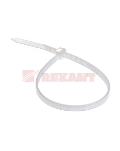 Хомут-стяжка нейлоновый 4х300 мм белый (100шт/уп) REXANT 07-0300 в Ростове-на-Дону Стяжки-хомуты Pintop.ru