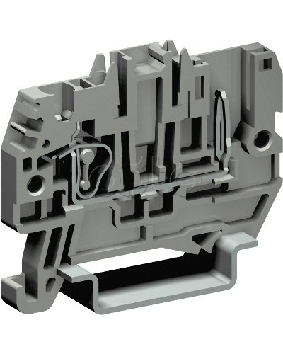 Пружинная проходная клемма со штыревым контактом. Серая. 2,5 кв. мм. DKC ZHVP300GR-RET в Ростове-на-Дону Аксессуары для лотков Pintop.ru