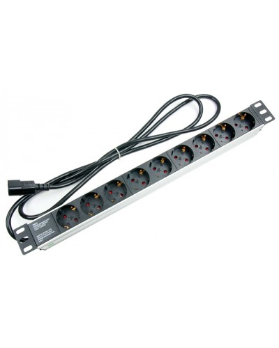 Блок на 9 розеток IEC 320 горизонтальный для 19 шкафов Cabeus PDU-9P-2IEC в Ростове-на-Дону Блоки розеток Pintop.ru