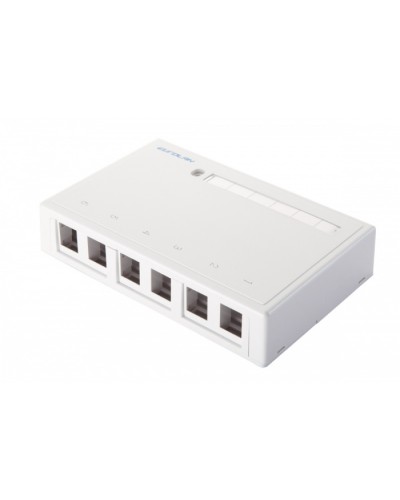 Коробка арендатора 6 портов Eurolan (12B-00-06WT) в Ростове-на-Дону Распределительные коробки Pintop.ru