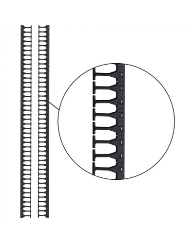 Кабельная гребенка 42U с пальцами глубиной 106 мм, 2 шт. в компл., черная LANMASTER (LAN-DC-CB-42Ux8-PF/S) в Ростове-на-Дону Аксессуары для стоек и шкафов Pintop.ru