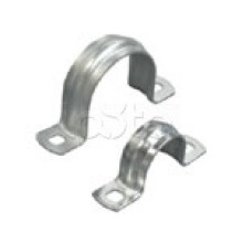 Скоба оцинкованная с двумя отверстиями для трубы D32мм, м.о.8,5-6,0мм (1уп=50шт) Экопласт (43632P-50)