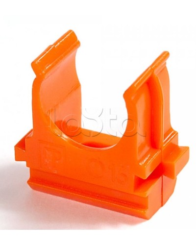 Крепёж-клипса для труб АБС-пластик оранжевая д20 в малой упаковке (10шт/1000шт уп/кор) Промрукав (PR13.0067) в Ростове-на-Дону Держатели, клипсы, скобы Pintop.ru