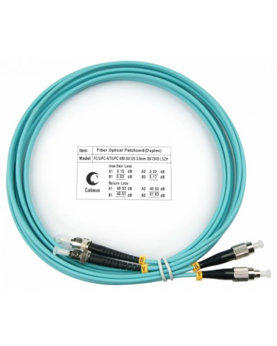 Шнур оптический duplex FC-ST 50/125 mm OM3 3м LSZH Cabeus FOP-50-FC-ST-3m в Ростове-на-Дону Патч-корды и пигтейлы Pintop.ru