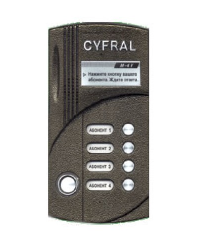 Блок вызова видеодомофона на 4 абонентов Цифрал M-4M/TVС в Ростове-на-Дону Блоки вызова многоабонентные Pintop.ru