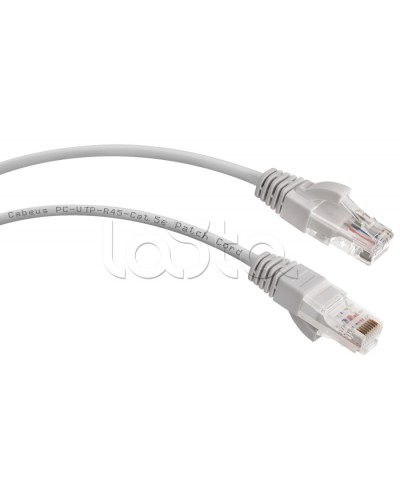 Патч-корд UTP, категория 5e, 5 м, неэкранированный, сырый Cabeus PC-UTP-RJ45-CAT.5E-5M в Ростове-на-Дону Патчкорды (медные) Pintop.ru