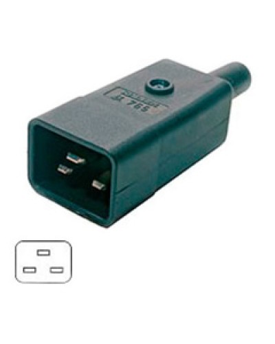 Разъем IEC 60320 C20 220В 16A на кабель Hyperline CON-IEC320C20 в Ростове-на-Дону Коммутационные изделия Pintop.ru
