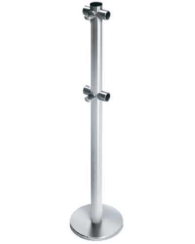 Стойка ограждения с 2-мя полупетлями Т-образная передвижная Oxgard ВЗР2442.09.21 в Ростове-на-Дону Ограждения Pintop.ru