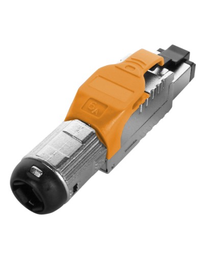 Разъем полевой оконцовки RJ-45 Hyperline (PLUE-8P8C-S-C6A-SH-OR) в Ростове-на-Дону Коннекторы Pintop.ru