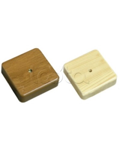 SM Коробка 1 постовая распред. 75х75х20мм c текстурой дерева (орех) (1шт) Экопласт (72908N-1) в Ростове-на-Дону Распределительные коробки Pintop.ru