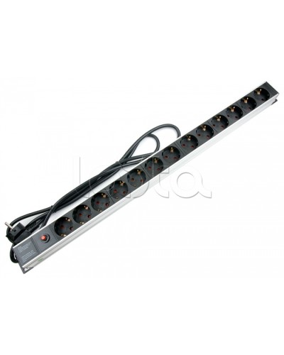 Блок евророзеток для 19 шкафов, 13 розеток, фильтр, 16 A Cabeus PDU-13P-F-2EU в Ростове-на-Дону Блоки розеток Pintop.ru