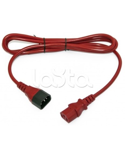 Кабель питания монитор-компьютер Hyperline PWC-IEC13-IEC14-1.0-RD в Ростове-на-Дону Патч-корды и пигтейлы Pintop.ru