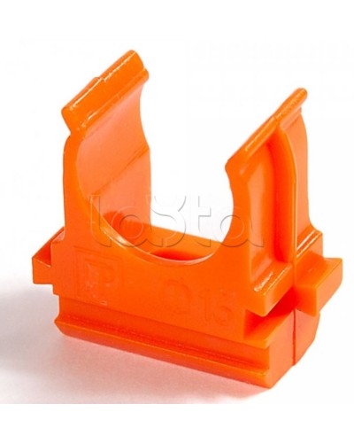 Крепёж-клипса для труб АБС-пластик оранжевая д25 в малой упаковке (10шт/500шт уп/кор) Промрукав (PR13.0068) в Ростове-на-Дону Держатели, клипсы, скобы Pintop.ru