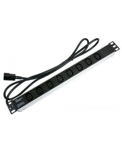 Блок на 8 розеток IEC 320 горизонтальный для 19 шкафов Cabeus (PDU-8I-2IEC) в Ростове-на-Дону Блоки розеток Pintop.ru