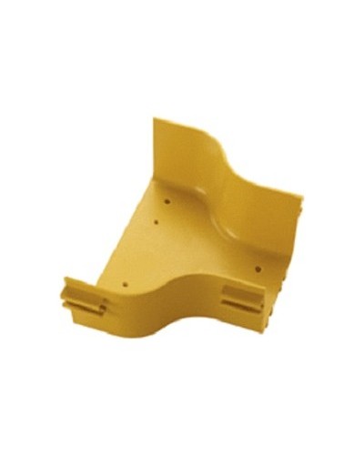 Переход горизонтальный с лотка 240 мм на лоток 120 мм, желтый LANMASTER LAN-OT240-RD120 в Ростове-на-Дону Аксессуары для кабель-канала Pintop.ru