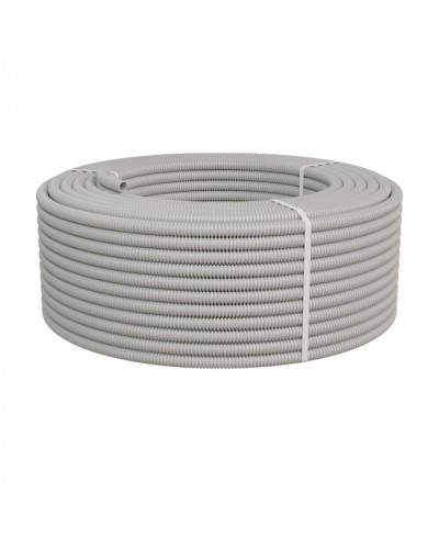 Труба ПНД-FRUF гофрир. легкая, с зондом, без галогена, трудногорючая, атмосферостойкая,цвет серый, диам. 20мм(100м) Экопласт (20120HFR-UF) в Ростове-на-Дону Труба гофрированная Pintop.ru