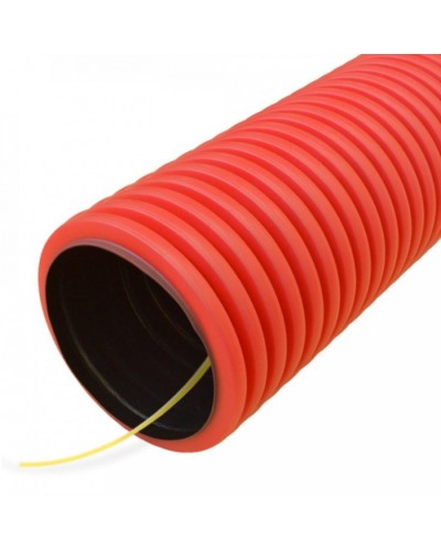 Труба гофрированная двустенная ПНД гибкая тип 750 (SN14) с/з красная д125 (50м/уп) Промрукав (PR15.0057) в Ростове-на-Дону Труба гофрированная Pintop.ru