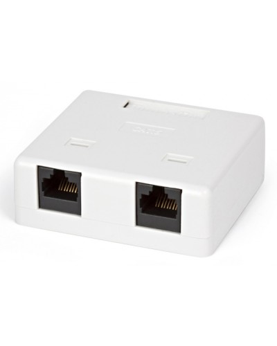 Розетка компьютерная RJ-45(8P8C) Hyperline SB1-2-8P8C-C6-WH в Ростове-на-Дону Розетки компьютерные и телефонные Pintop.ru